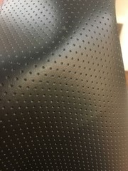 SHIPS FOLDED SEMI PERFORATED BLACK faux leather vinyl commercial upholstery