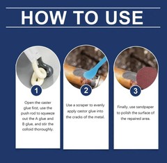 Heavy Duty Magic Metal Glue – Epoxy Resin for Welding Cast Iron, Wood, and Plast