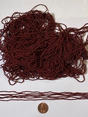 Antique Vintage Micro Seed Beads-14/0 Paprika Spice Wood Brown- 30 Hank Bundle!