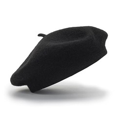 Classic French Beret Hat for Kids – Elegent Wool Beret for 2-10 Years Black