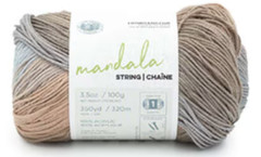LOT of 3- Lion Brand Mandala String Yarn-Vibrant Colors 3.5oz/ 350 yd each