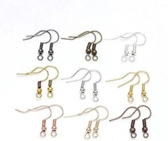 100Pcs Black 20×17mm Black Earring Hooks Hypo-allergenic Ear Wires Fish Hooks