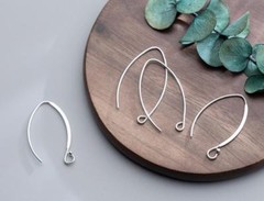 French Earwire Hook 925 Solid Sterling Silver DIY Earring Findings A1651