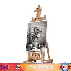 Large Heavy-Duty Studio Artist Easel H-Frame Wood Painting Art Easel Standing