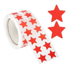 1/2″ Star Stickers, 1000 Pcs Semi Gloss Labels for Teacher Supplies, Red