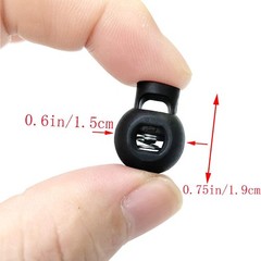 25 PCS Adjustable Ball Cord Lock Round Toggle Stopper Stop Rope Toggle