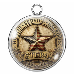 Veteran Charm Honor Service Sacrifice Patriotic Military Cabochon Pick Size USA