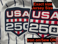 USA 250 Patch Fourth of July Baseball Jersey Size MLB Baseball 4th of July