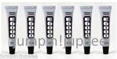 E6000 Glue Crystal Rhinestone Jewelry Gem Adhesive .18oz 6 MINI SAMPLE TUBES