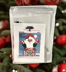 Santa Candy Dish Holder Plastic Canvas Kit Outback Enterprises New Old Stock
