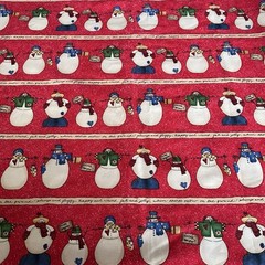 Warmth & Coolness Folk Country Snowman Border Stripe Lori Gardner 2.6 Yards
