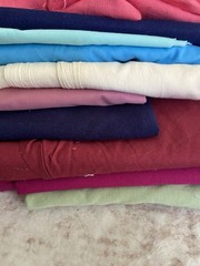 Lot Of Assorted Solid Color Fabrics- Over 6 Pounds