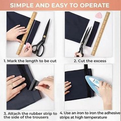 Hemming Tape for Pants Iron-On Instant Hem Tape No Sew Jeans Pants Trouser