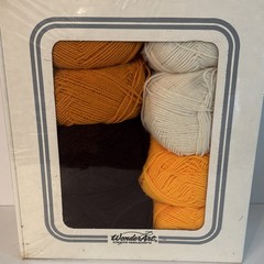 Vintage WonderArt Granny Afghan Crochet Kit Model 3171 original packaging