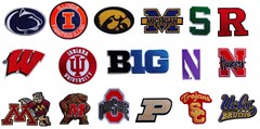 BIG~10 conference NCA A Patches Logo Iron,Sew(Select options)✈Thai by USPS agent