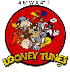 LOONEY TUNES 4.5 INCH IRON-ON EMBROIDERED PATCHES CARTOON DECORATIVE APPLIQUE
