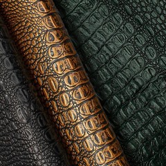 Ottertex® Crocodile Vinyl Leather 56” PVC Polyester Waterproof Fabric BTY