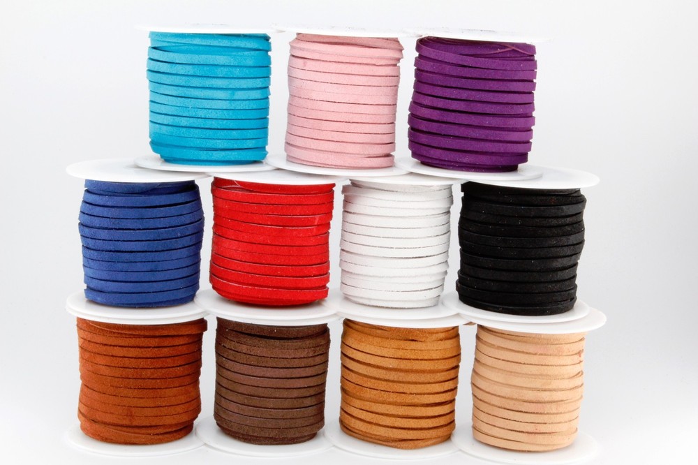 Leather Craft Suede Lace Jewelry Spool DIY Lot 1/8″ Inch x 25 Yards 75 Feet 3MM