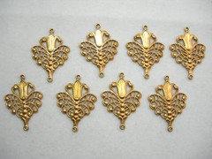 Raw Brass Drops Earring Findings Stamping Art Deco – 8