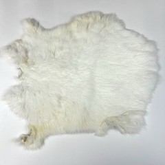 Tanned Rabbit Skin Hide Pelt Real Craft Animal Fur Decor Natural White #1692