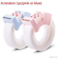 1Pc New Transparent Small Tape 12Mm Adhesive with Cutting Tool Writable Invisibl
