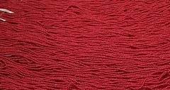 RARE Antique/Vintage Seed Beads-13/0-14/0 Rich Cherry Red Opaque-20-22 gram hank