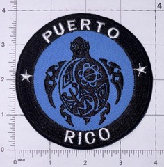 Puerto Rico Turtle Sol Taino Patch Hook & Iron-On New B453