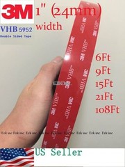 3M VHB #5952 Dual Sides Acrylic Foam Tape Automotive 1″in x 6/9/15/21/36/108 ft.