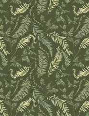 Green Fields By Wilmington Prints – Forest All Over Ferns #17803-777