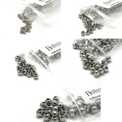 100 Surgical 304 Stainless Steel Silver Round Spacer Jewelry Beads Small – Big