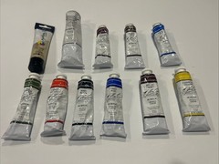 Used 10 Lot M. Graham & Co. Professional Artist Acrylic paint tubes