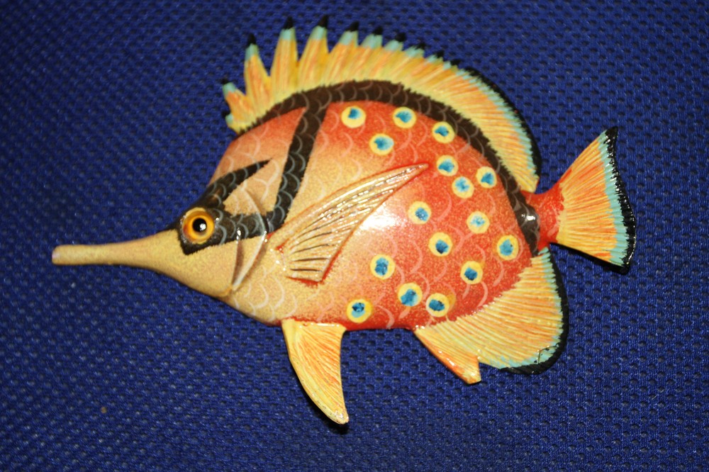 6 Inch Tropical Fish Wall Hanging Beach Nautical Coastal Tiki Decor F6-31
