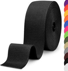 Coobigo 12 Yards Webbing 1″ & 1.5″ & 2″ Polypropylene Webbing Strap 1 Inch 1.5 I