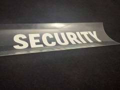 Security – Iron-On Heat Transfer Decal pick your size/color