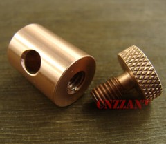 2pk Heavy duty Copper Lanyard stopper Toggle Bead Paracord beads Knife LB171B