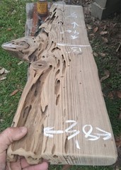 1 1/2″ THICK Louisiana Pecky Sinker Cypress Craft Wood Plank Shelf Returns OK!