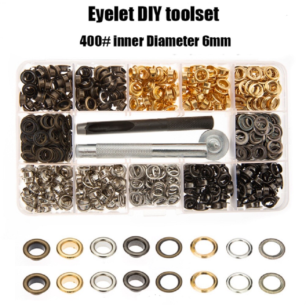400-Piece 3/16″ Grommet Kit with Hole Punch – Eyelet Set for Leather, Clothing