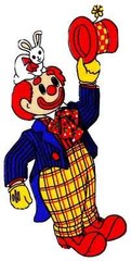 magician birthday clown fabric applique iron on not embroidered 10 inch