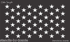 Joanie Stencil (50) Stars WIDE Flag USA Patriotic American Custom DIY Art Sign
