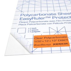 Polycarbonate Clear Plastic Sheet 12x12x0.030 Inch Shatter Resistant DIY Craft