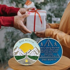 1 Month Sobriety Coin AA Chips and Medallions One Month Sobriety Chip 30 Days…