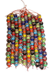 10 Strand Multi Color Oval Beads WCB, Jewelry making handmade glass beads