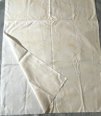 Pale Yellow and White Floral Design Cotton Quilting Fabric 40 Inches x 42 Inches