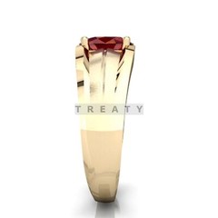 Ruby Oval Cut Gemstone With 14K Solid Yellow Gold Ring For Men’s #394