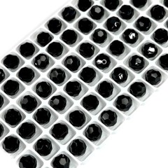 Preciosa Genuine Czech Round MC Faceted Crystals Jet black Beads 4mm 6mm 8mm