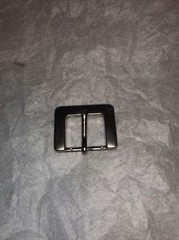 20 1” Rectangular Silver Heel Bar Buckles