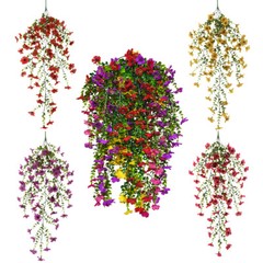 4PCS Artificial Violet Vines UV Resistant Hanging Flowers Plant In/Outdoor Decor