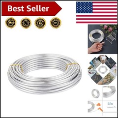 6 Gauge 52 ft Silver Aluminum Craft Wire – Bendable for Jewelry Making & Crafts