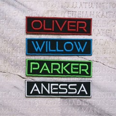 Custom Embroidered Name Tag Sew on Patch Motorcycle Biker Uniform Costume Vests