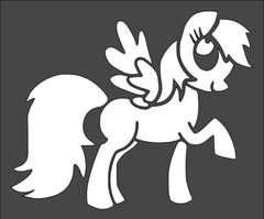 1- 5×6 inch Stencil, (VF-76) My Little Pony (6mil)*